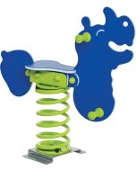 KBT Veerspeeltuig Neushoorn blauw - Massieve HDPE wipkip | Outdoorspeelgoed.nl