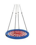 KBT Nestschommel 'Rosette' - rond - d: 1000 mm - rood/blauw/zwart - 1 ophangingspunt