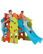 Feber Woodhouse Activity speelhuis met glijbaan en klimladders | Outdoorspeelgoed.nl