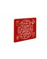 KBT HDPE speelpaneel 'doolhof rond' - rood