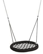 KBT Nestschommel 'oval pro' - d: 1200 mm - zwart/zwart/zwart