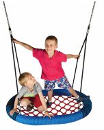 KBT Nestschommel 'oval pro' - d: 1200 mm - rood/blauw-zwart zebra/zwart
