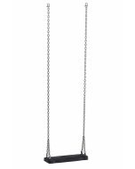 KBT rubberen schommelzitje - 'curve' - rvs kettingset - 2.5 m (eff: 2.0 m) - zwart