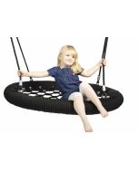 KBT Nestschommel 'oval pro' - d: 1000 mm - zwart/zwart/zwart