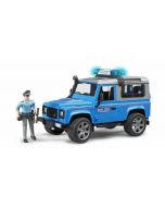 Bruder 2597 Land Rover Politieauto met Agent en accessoires