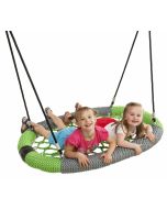 KBT Nestschommel 'oval pro' - d: 1200 mm - limoen/limoen-grijs/zwart