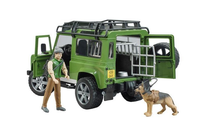 2587 Land Rover Defender Station met boswachter hond