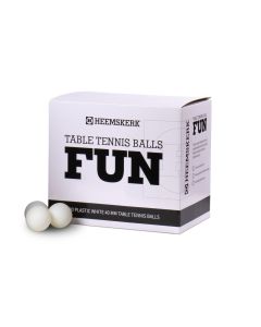 Heemskerk Tafeltennisballen Fun Plastic (diverse kleuren)-Wit