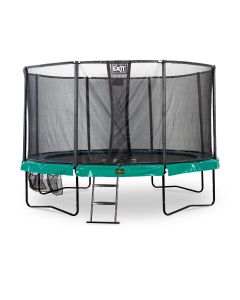 EXIT Supreme trampoline ø427cm met ladder en schoenenzak groen