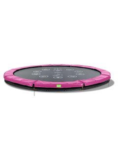 EXIT Twist inground trampoline 366cm roze/grijs