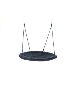 DICE Nestschommel rond 100 cm -  zwart gevlochten touw - Zwart