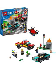 LEGO CITY 60319 Brandweer en Politie achtervolging