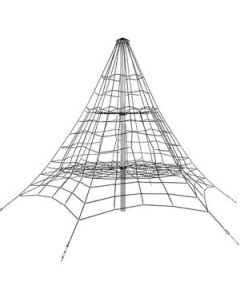 KBT Piramidenet gewapend touw - 4.5m - Zwart/Galv/Zwart