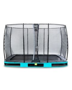 EXIT Elegant inground trampoline met Economy veiligheidsnet 244x427 Blauw