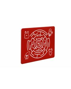 KBT HDPE speelpaneel 'doolhof rond' - rood