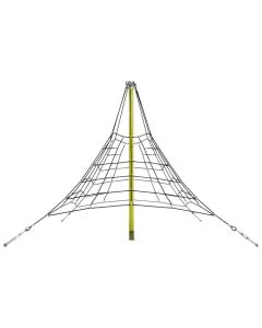 KBT Piramidenet in gewapend touw - 2.7 m - zwart/galv/zwart