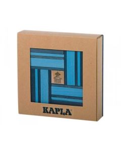 Kapla, boekje + 40 licht- en donkerblauwe plankjes