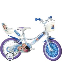 Dino Bikes Snow Queen meisjesfiets 14 inch - complete zijaanzicht | Outdoorspeelgoed.nl