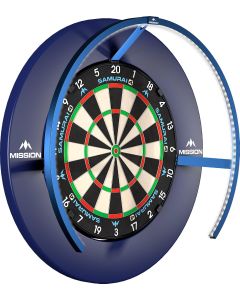 Mission Torus 270 Blauw Dartbord Verlichting - Vooraanzicht | Outdoorspeelgoed.nl