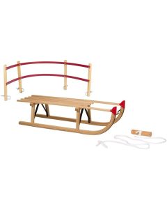 Nijdam houten slee Davos 110 cm + rugleuning + trekkoord