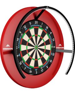 Mission Torus 270 Zwart Dartbord Verlichting - Vooraanzicht verlichtingsring | Outdoorspeelgoed.nl