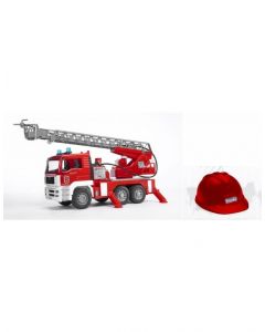 Brandweer auto met rode helm