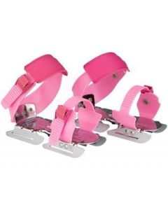 Glij-ijzers verstelbaar 'print' Roze Maat 24-34
