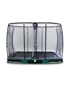 EXIT Elegant Premium Inground Trampoline met Deluxe veiligheidsnet 214x366 Groen