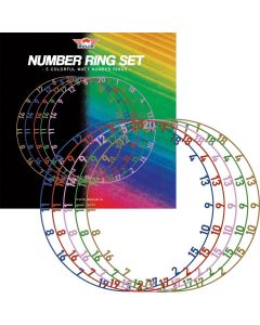 Bull's Colorfull Dartbord Number Ring Set - 5 gekleurde metalen ringen | Outdoorspeelgoed.nl