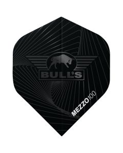 Bull's Mezzo 100 No.2 Black dartpijl - steel tip design | Outdoorspeelgoed.nl