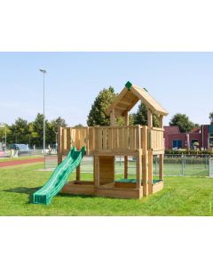 HY-LAND Speeltoestel P5 - professioneel houten speeltoestel | Outdoorspeelgoed.nl