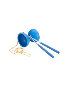 Diabolo rubber met metalen stokjes blauw
