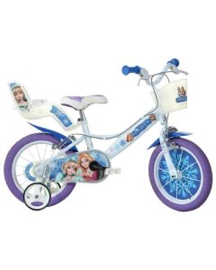 Dino Bikes Snow Queen kinderfiets 16 inch - Disney Frozen thema | Outdoorspeelgoed.nl