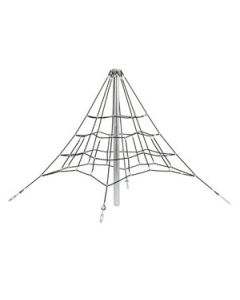 KBT Piramidenet gewapend touw - 2.0m - Zwart/Galv/Zwart