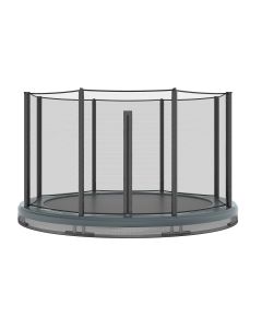 Akrobat Orbit Inground Trampoline 430 Grijs met veiligheidsnet