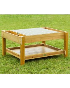 Outdoor Ontdek- en Constructietafel - houten STEM-speeltafel voor buiten | Outdoorspeelgoed.nl