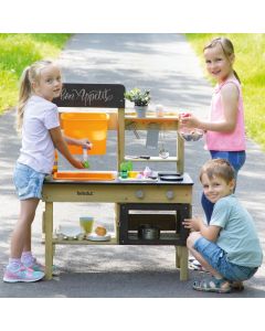 Outdoor Keuken Small - Houten speelkeuken met waterkraan en oven | Outdoorspeelgoed.nl