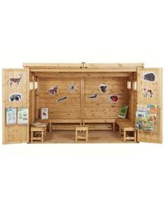 Outdoor Leslokaal - Houten speelschuur voor educatief buitenspel | Outdoorspeelgoed.nl