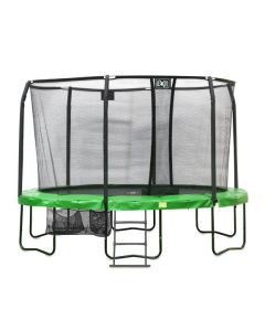 EXIT JumpArena trampoline 305x427cm met ladder en schoenenzak - groen