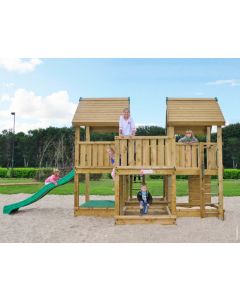HY-LAND Speeltoestel P7 - Professioneel houten klimrek | Outdoorspeelgoed.nl