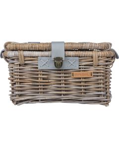 Basil mand riet Denton S 19L + deksel grey 35x24x20cm
