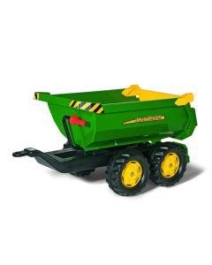 Rolly Toys Halfpipe Trailer John Deere Aanhanger - 2dekans